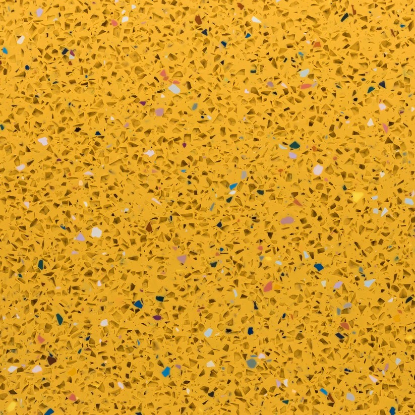 0110-02 Mustard yellow wenig Flecken - bunt