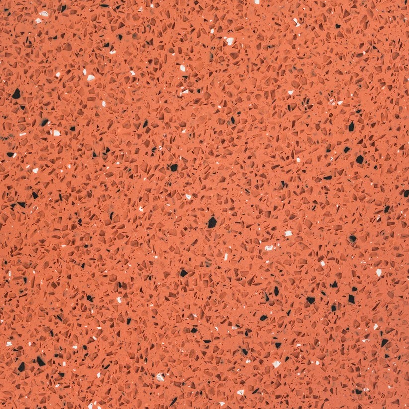 0420-04 Brick red kleine Flecken - schwarz und weiß