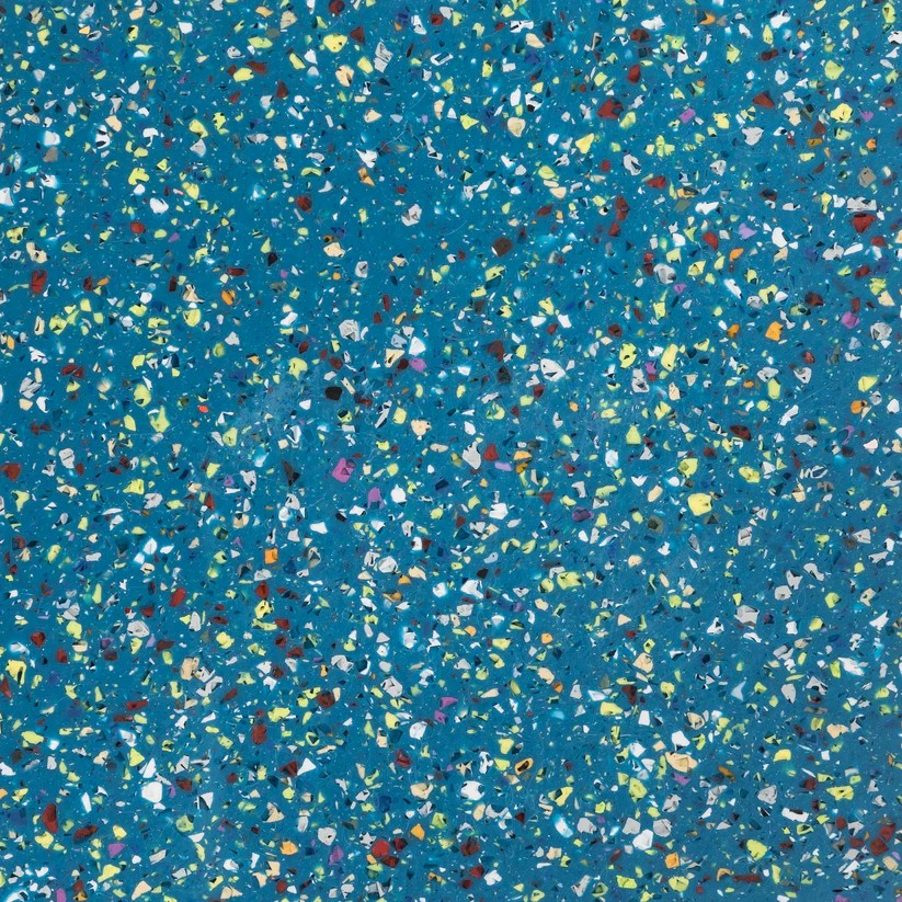 0670-08 Prussian blue viele Flecken - bunt