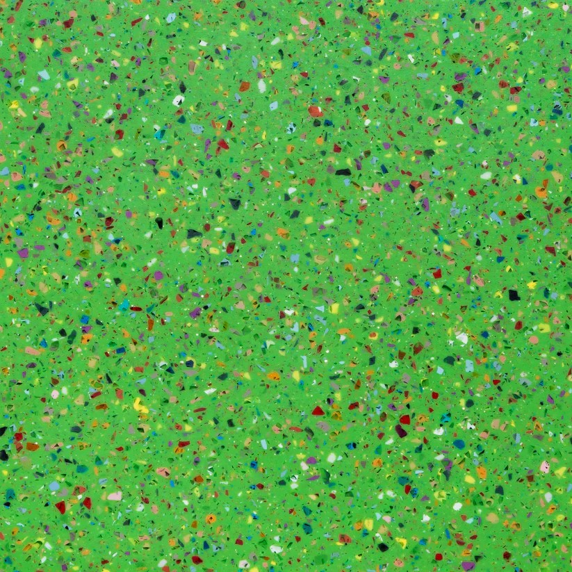 0800-08 Bright green viele Flecken - bunt