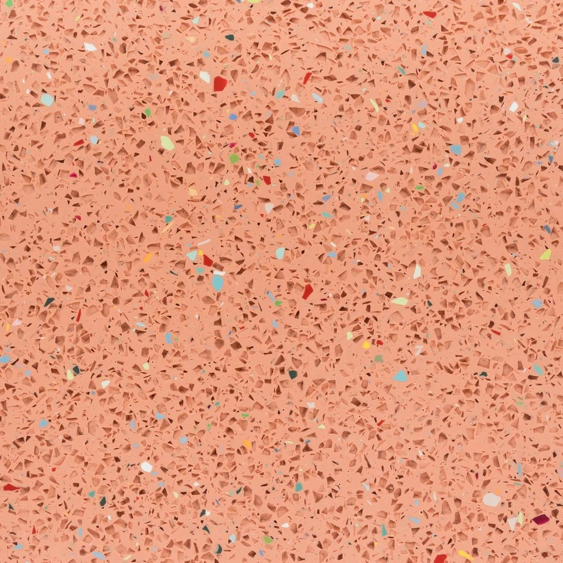 R 3012-02 Beige red wenig Flecken - bunt